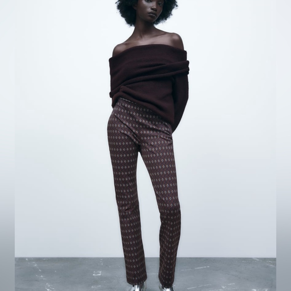 Zara flared Patterned Pants